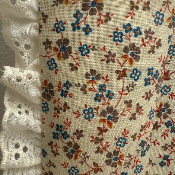 Vintage Fabric Padded Picture Frame 1980s Retro Floral Handmade Cottagecore Lace - Picture 8 of 12